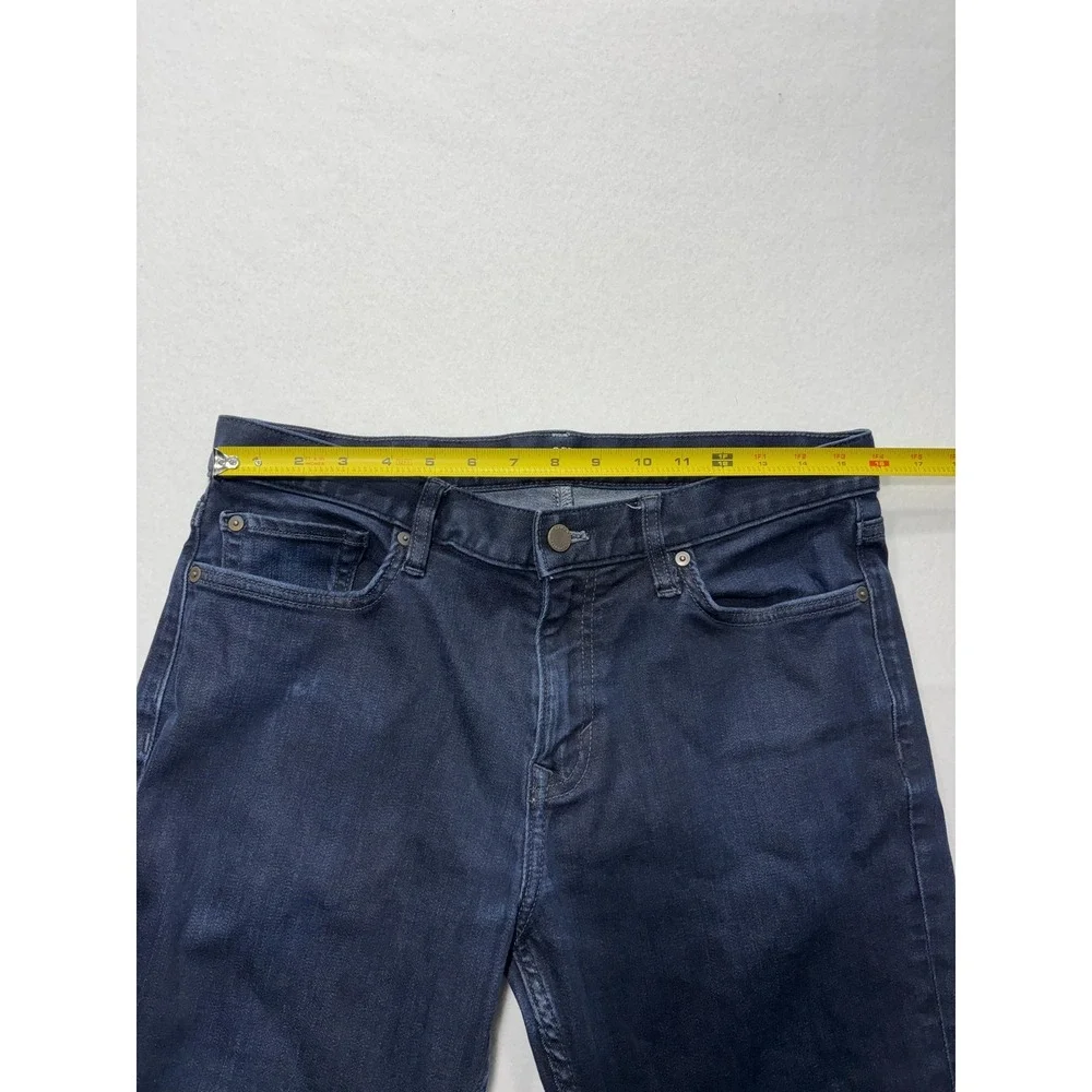 Banana Republic Traveler Jeans Mens 33x32 Blue Slim Straight Dark Wash Denim